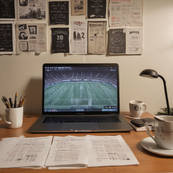 5 Ways Soccer Knowledge Can Boost Your Overseas Gambling Strategy A person watching an overseas soccer match on a laptop analyzing statistics and preparing for bets - 5 Ways Soccer Knowledge Can Boost Your Overseas Gambling Strategy