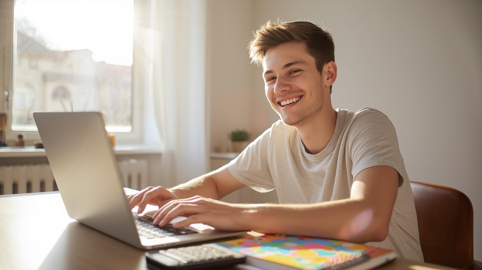 Jili Online Casino Turning Play Into Practical Lessons in Money Management Smiling young adult plays blurred casino game with notes in sunny bright room - Jili Online Casino Turning Play Into Practical Lessons in Money Management